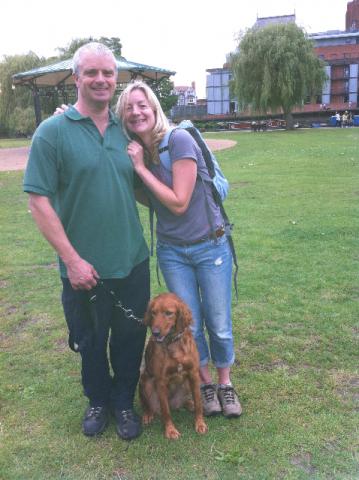Simon, Marianne and Maddie the setter/retriever