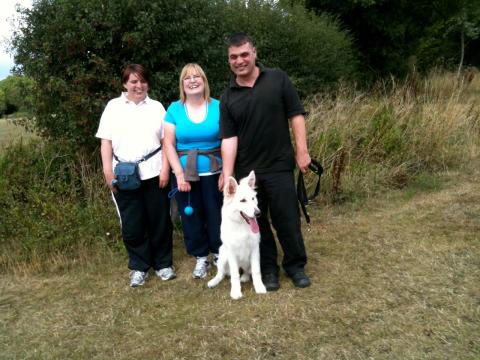 Storm on holiday with Jane, Sarah and Mark